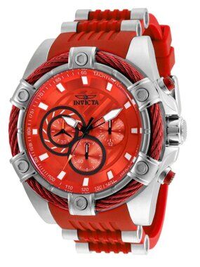 Invicta Bolt Girdex Men's Watch - 52mm. Steel, Red (25525)